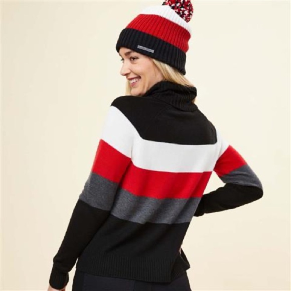 Krimson Klover Joni Striped Turtleneck Sweater | Medium - Picture 3 of 8